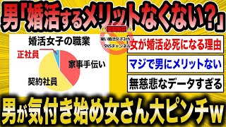 【2ch面白いスレ】【バカ】男が婚活するメリットがないと気づき女さん大ピンチｗ【ゆっくり解説】【2ch】