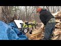 Using a low cost 5 Ton Ryobi Electric Hydraulic Log Splitter for Back up.