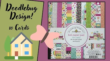 Doodlebug Design❣️ - 10 Cards - Hello again 🦋