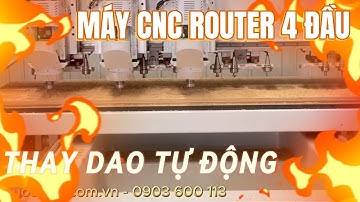 Máy CNC Router 4 Đầu Độc Lập Thay Dao Tự Động - PRO R4M ATC