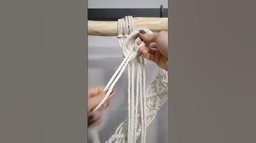 Macrame Hack! Fast & Easy Double Half Hitch Knot Trick 😍 | #Shorts
