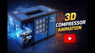 Screw Compressor 3D Animation
