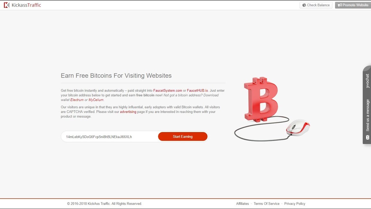 Kickass Traffic Review Earn Free Bitcoins For Visiting Websites - 