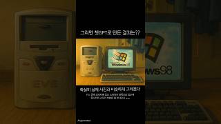 윈도우98 컴퓨터 본체 사진을 지브리 스타일로 만들어봤다 #shorts