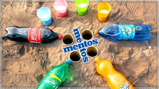 Experiment 12 Coca Cola, Mirinda, Sprite & Fanta VS Mentos Underground