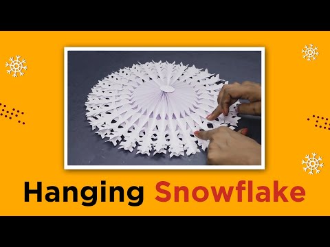 3D Paper Snowflake Christmas Decoration Ideas | Easy DIY White Paper Flower | CraftingHours