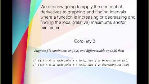 monotonic and first derivative test