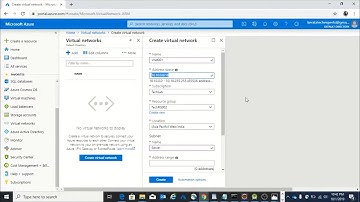 Create a virtual network using the Azure portal