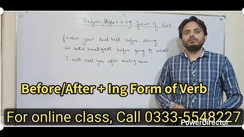 Before/After + Ing Form of Verb | By Syed Ali Raza Kazmi