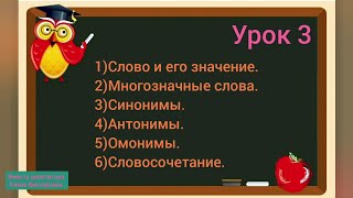 Русский язык 3 класс. Урок 3