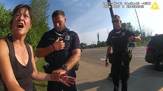 Woman Kicks Police Officer During Arrest