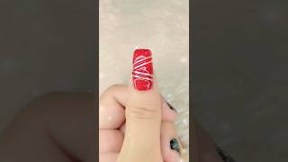 Glossy Red Nail Transformation ✨ #like #comments #subscribe #nails #beautifulnailart
