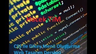 Web Tasarım CSS İle Dikey Menü Oluşturma 1