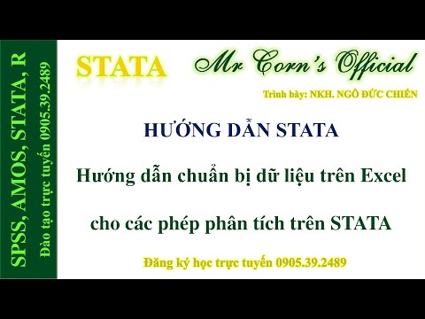 30.03.2022 Hướng dẫn STATA | Hướng dẫn chuẩn bị dữ liệu trên Excel cho các phép phân tích trên STATA