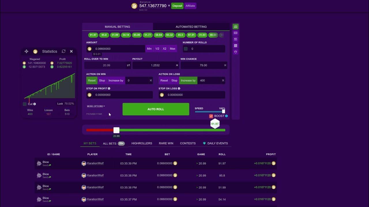 SAFE Crypto Dice Strategy For Easy Profit! (LuckyDiamond) YouTube