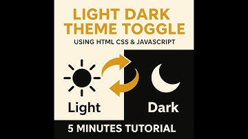 How to Toggle Dark & Light Mode Using HTML, CSS & JavaScript | Theme Switch Tutorial for Beginners
