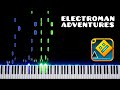 Electroman Adventures (from Geometry Dash) - Waterflame (Piano Tutorial)