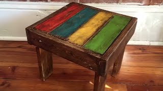 Rustic footstool
