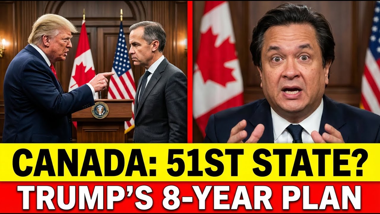 Trump's 8-Year Plan to Annex Canada EXPOSED - 100% Tariff Threat & The 51st State Agenda