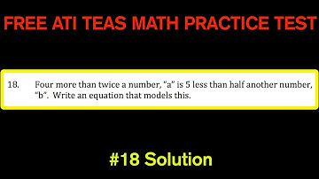 ATI TEAS MATH Number 18 Solution - FREE Math Practice Test - Translating Words to Equations