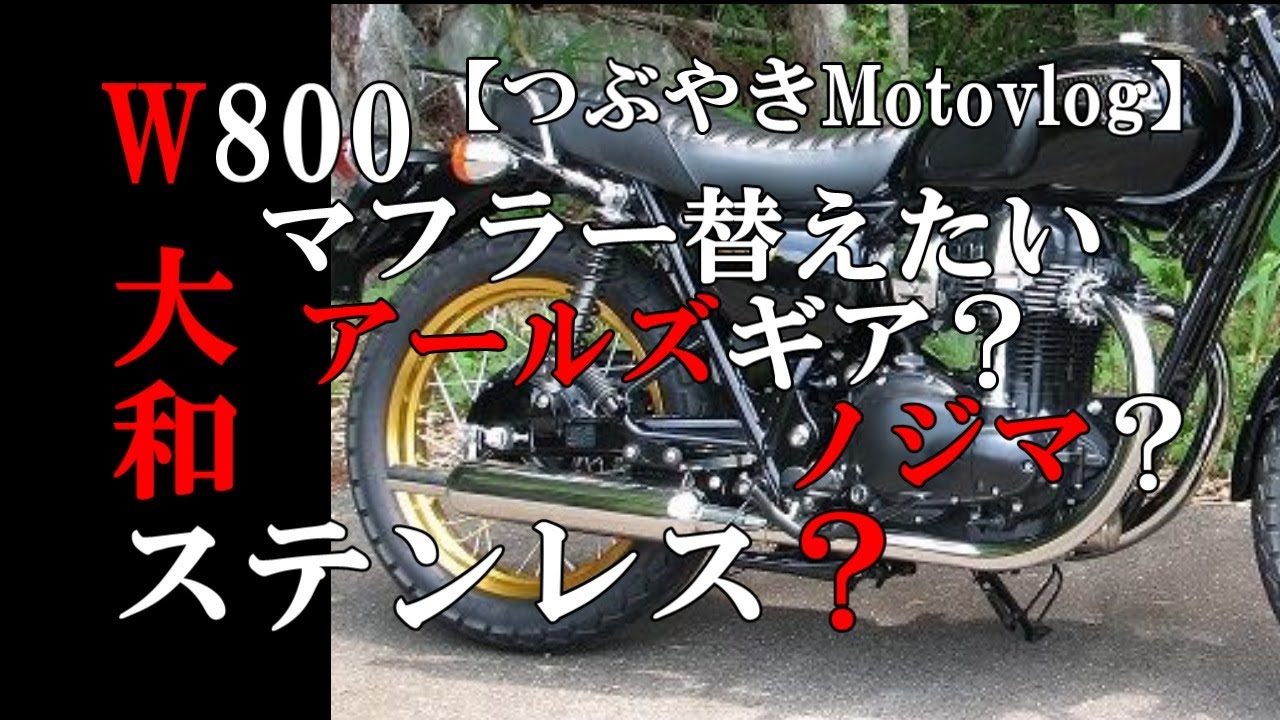 つぶやきMotovlog】W800!マフラー替えたい - YouTube