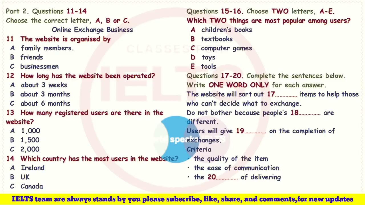IELTS LISTENING PRACTICE TEST 2021 IDP REAL LISTENING WITH ANSWERS 