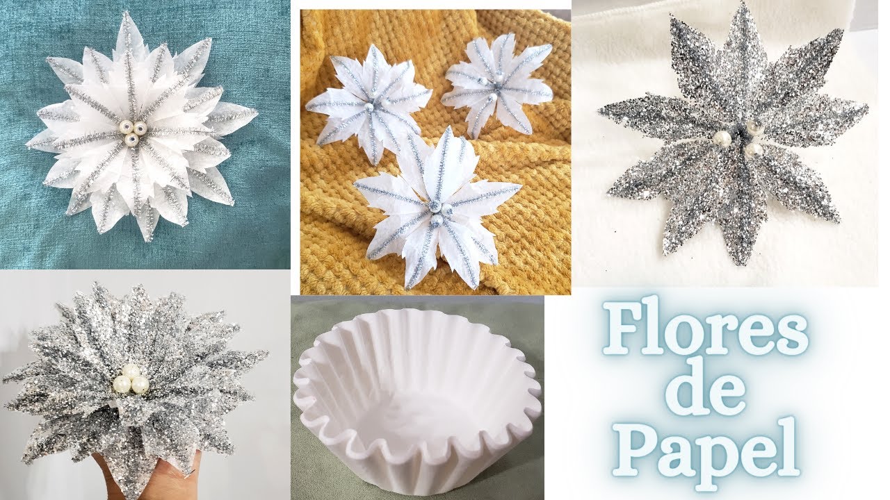 Flores para decorar el arbol de navidad - YouTube