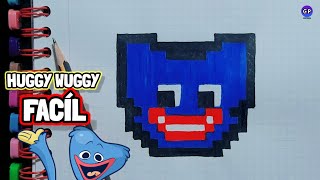 Cómo Dibujar A HUGGY WUGGY Fácil ( poppy play time ) PASO A PASO FÁCIL | how to draw ( PIXEL ART )
