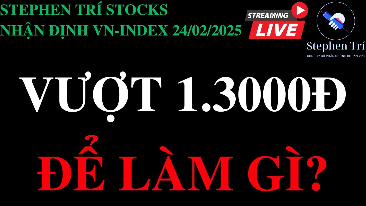 Outline Video 🔴VN-INDEX 24/02/2025: NĐT cá nhân phòng thủ vùng 1.300đ - Chim sợ cành cong