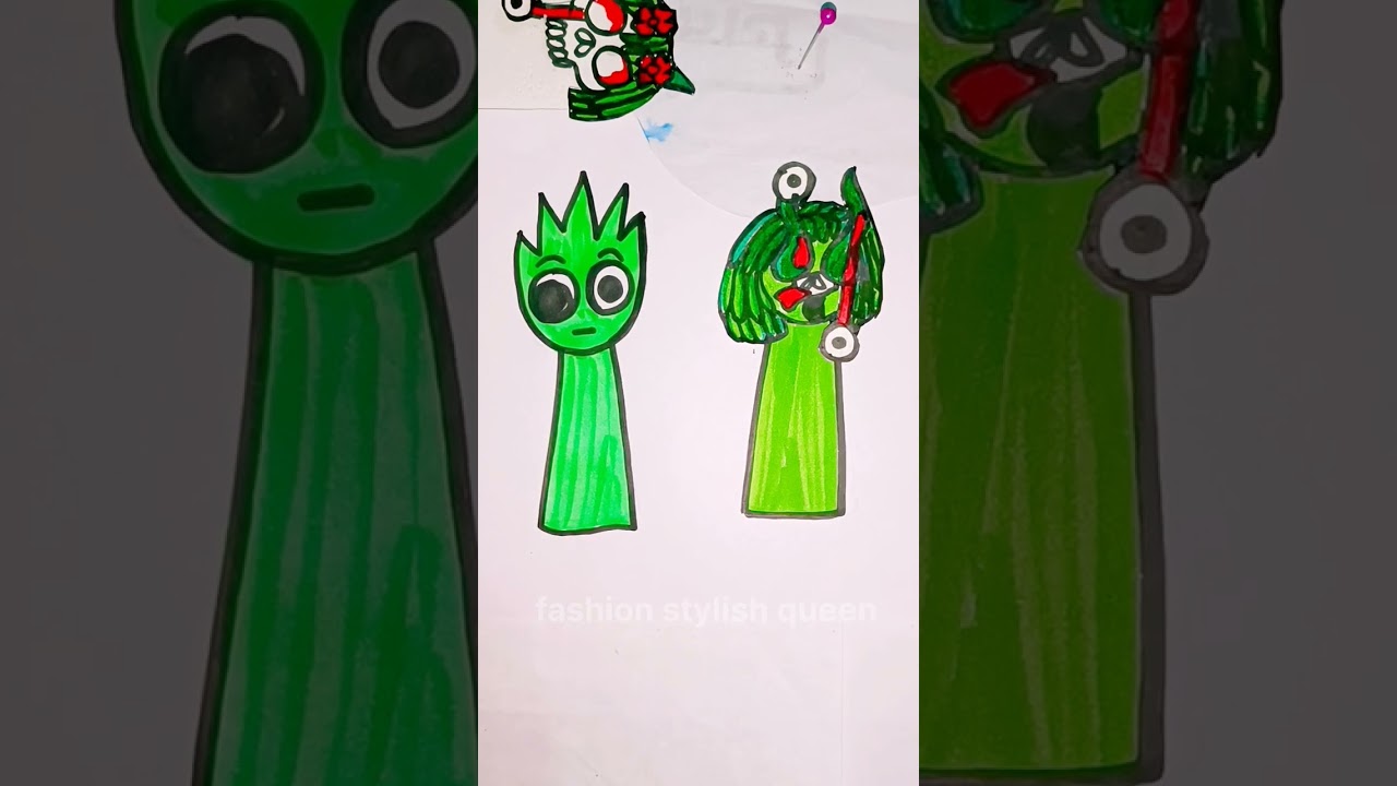 Sprunki OWAKCK phase 4 meets sprunki Green Vineria phase 4 