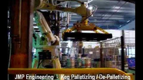JMP ENGINEERING - Robotic Keg Palletizing & Depalletizing