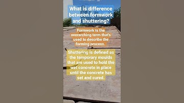 Difference between formwork and shuttering #civilengineering #civil #india #construction #formwork