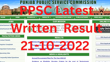 ppsc latest written result  21-10-2022-lecturer computer science BS-17