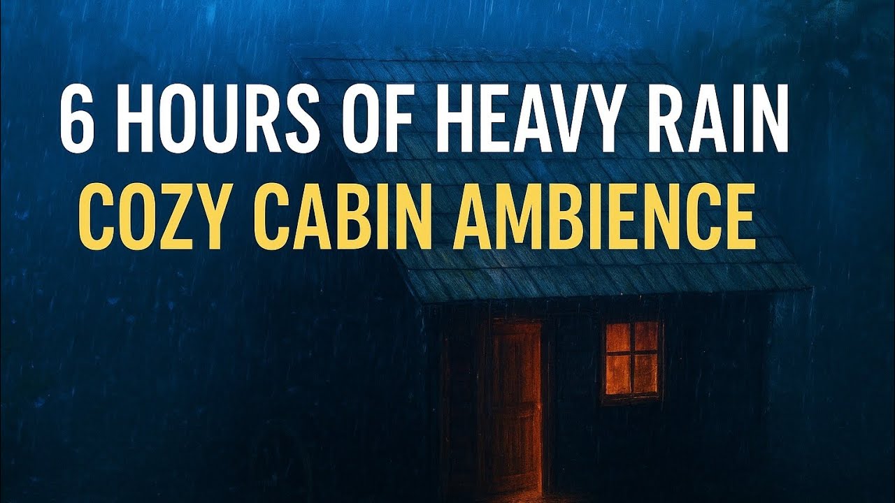Cozy Cabin in Heavy Rain | 6 Hours Relaxing Rain Sounds for Sleep🏡 ...