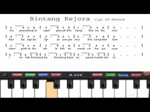 Virtual Piano "Bintang Kejora" Dengan Not Angka.