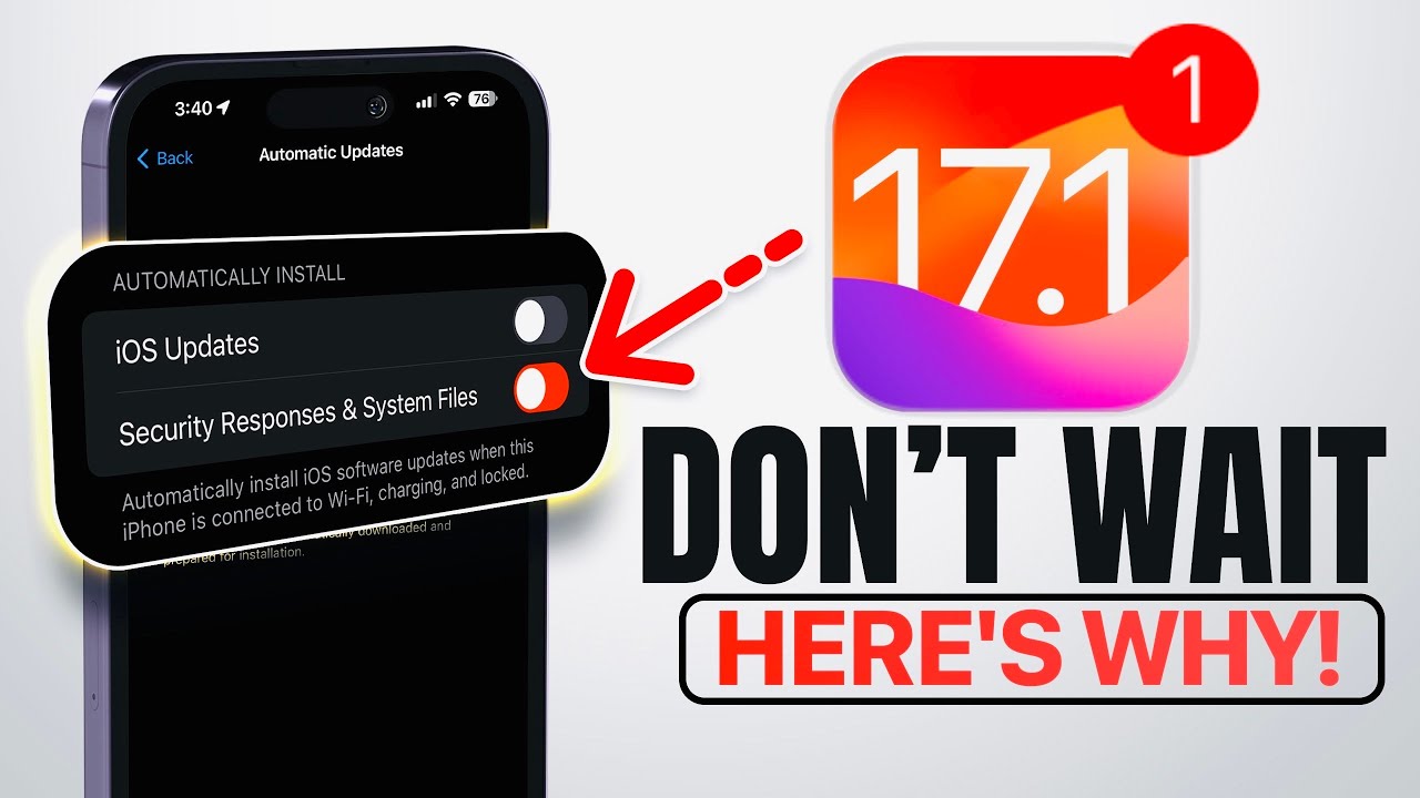 iOS 17.1 - Why You NEED To Update IMMEDIATELY! - YouTube