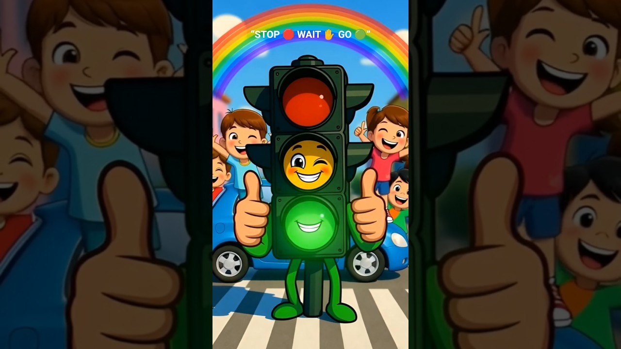 🟢🟡🔴 Red bole stop, Yellow bole wait, Green bole go! 🚦👶✨