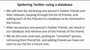 Spidering Web Crawelling Twitter Friends using Python twurl - Python Tutorial by Mahesh Huddar