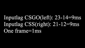 CSS vs CSGO input lag comparison