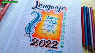 CARATULA DE LENGUAJE 2022 - Portadas bonitas