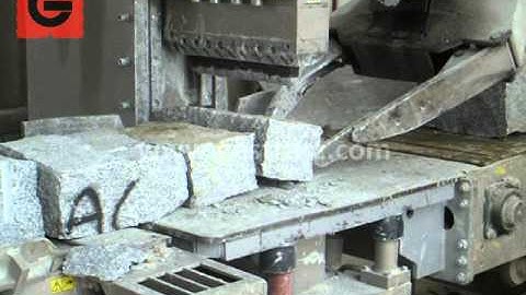 Building stone splitter with a manipulator arm | SLG by GESTRA
