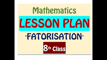 8th CLASS MATHS LESSON PLAN / 