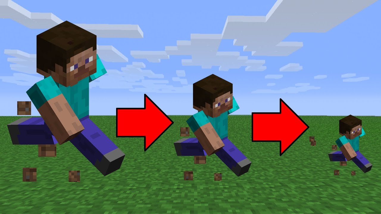 Minecraft, But Every Minute I Shrink