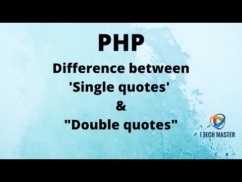 PHP || Difference between Single and Double quotes