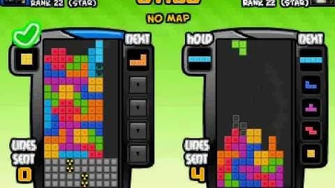 in tetris battle on facebook 70 lines and 1 k.o replay