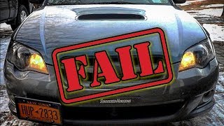 LED Headlight FAIL!! - Subaru Legacy GT [MUST WATCH Before Buying LED Bulbs]