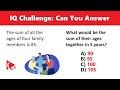 IQ Challenge: Can You Determine the Ages of Family Members?