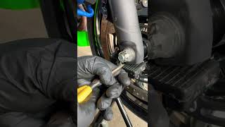 Cotter pin was pretty hard to bend #ninja500 #bikelife #motorcycle #iphone15procamera