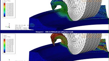 Abaqus CAE explicit orthogonal cutting 3D shell end milling Mises Stress, PEEQ 2
