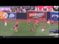 Kid gets knocked out in outfield at home run derby